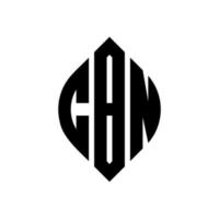 design de logotipo de carta de círculo cbn com forma de círculo e elipse. letras de elipse cbn com estilo tipográfico. as três iniciais formam um logotipo circular. cbn círculo emblema abstrato monograma carta marca vetor. vetor