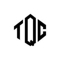 design de logotipo de letra tqc com forma de polígono. tqc polígono e design de logotipo em forma de cubo. modelo de logotipo de vetor hexágono tqc cores brancas e pretas. monograma tqc, logotipo de negócios e imóveis.