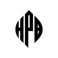 design de logotipo de letra de círculo hpb com forma de círculo e elipse. letras de elipse hpb com estilo tipográfico. as três iniciais formam um logotipo circular. hpb círculo emblema abstrato monograma carta marca vetor. vetor