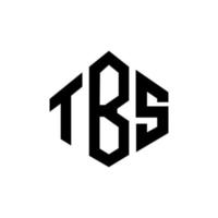 design de logotipo de carta tbs com forma de polígono. tbs polígono e design de logotipo em forma de cubo. tbs modelo de logotipo de vetor hexágono cores brancas e pretas. tbs monograma, logotipo comercial e imobiliário.