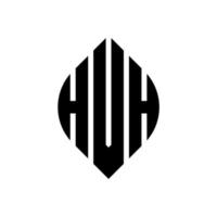 design de logotipo de letra de círculo hvh com forma de círculo e elipse. letras de elipse hvh com estilo tipográfico. as três iniciais formam um logotipo circular. hvh círculo emblema abstrato monograma carta marca vetor. vetor