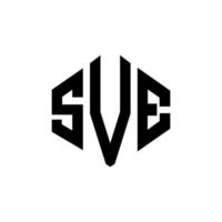 design de logotipo de carta svf com forma de polígono. svf polígono e design de logotipo em forma de cubo. modelo de logotipo de vetor hexágono svf cores brancas e pretas. svf monograma, logotipo de negócios e imóveis.