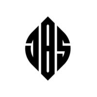 jbs círculo carta logotipo design com forma de círculo e elipse. letras de elipse jbs com estilo tipográfico. as três iniciais formam um logotipo circular. jbs círculo emblema abstrato monograma carta marca vetor. vetor