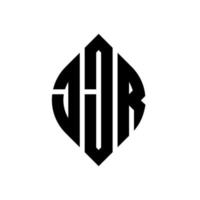 design de logotipo de carta de círculo jjr com forma de círculo e elipse. letras de elipse jjr com estilo tipográfico. as três iniciais formam um logotipo circular. jjr círculo emblema abstrato monograma carta marca vetor. vetor