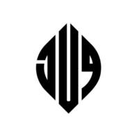 design de logotipo de letra de círculo juq com forma de círculo e elipse. letras de elipse juq com estilo tipográfico. as três iniciais formam um logotipo circular. juq círculo emblema abstrato monograma carta marca vetor. vetor