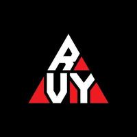 design de logotipo de letra triângulo rvy com forma de triângulo. monograma de design de logotipo de triângulo rvy. modelo de logotipo de vetor de triângulo rvy com cor vermelha. logotipo triangular rvy logotipo simples, elegante e luxuoso.