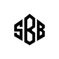 design de logotipo de carta sbb com forma de polígono. sbb polígono e design de logotipo em forma de cubo. modelo de logotipo de vetor hexágono sbb cores brancas e pretas. sbb monograma, logotipo de negócios e imóveis.