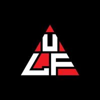design de logotipo de letra triângulo ulf com forma de triângulo. monograma de design de logotipo de triângulo ulf. modelo de logotipo de vetor de triângulo ulf com cor vermelha. ulf logotipo triangular logotipo simples, elegante e luxuoso.