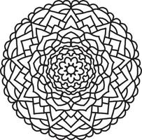 padrão de mandala de flores. ornamento de círculo decorativo em estilo étnico oriental. vetor