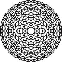 padrão de mandala de flores. ornamento de círculo decorativo em estilo étnico oriental. vetor