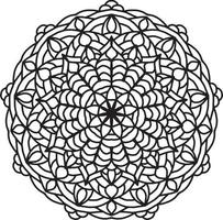 padrão de mandala de flores. ornamento de círculo decorativo em estilo étnico oriental. vetor