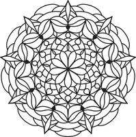 padrão de mandala de flores. ornamento de círculo decorativo em estilo étnico oriental. vetor