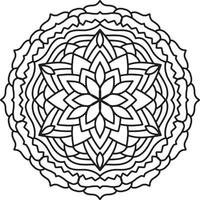 padrão de mandala de flores. ornamento de círculo decorativo em estilo étnico oriental. vetor