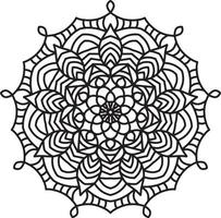 padrão de mandala de flores. ornamento de círculo decorativo em estilo étnico oriental. vetor