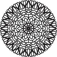 padrão de mandala de flores. ornamento de círculo decorativo em estilo étnico oriental. vetor