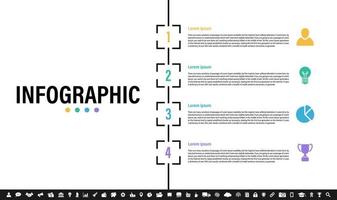 modelo de design de infográfico com conceito de negócio vetor