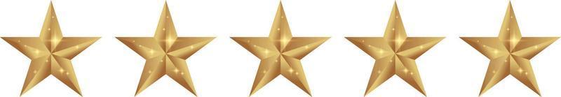 ícone de avaliação de cinco estrelas