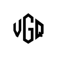 design de logotipo de letra vgq com forma de polígono. vgq polígono e design de logotipo em forma de cubo. modelo de logotipo de vetor hexágono vgq cores brancas e pretas. monograma vgq, logotipo de negócios e imóveis.