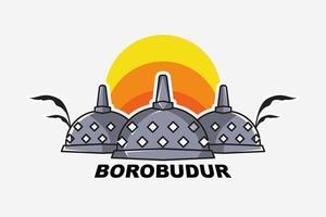 logotipo do templo borobudur vetor