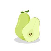 ilustração de fruta pêra. ícone de peras. frutas vetor