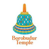 templo borobudur em estilo de design plano vetor