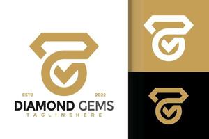 design de logotipo de gemas de diamante letra g, vetor de logotipos de identidade de marca, logotipo moderno, modelo de ilustração vetorial de designs de logotipo