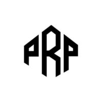 design de logotipo de carta prp com forma de polígono. prp polígono e design de logotipo em forma de cubo. prp hexágono vector logotipo modelo cores brancas e pretas. prp monograma, logotipo de negócios e imóveis.