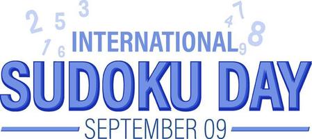 design de banner do dia internacional do sudoku vetor