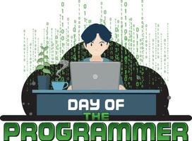 design de banner do dia dos programadores vetor