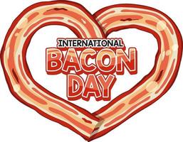 design de banner do dia internacional do bacon vetor