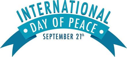 design de banner do dia internacional da paz vetor