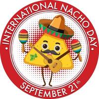design de cartaz do dia internacional do nacho vetor