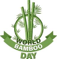 design de banner do dia mundial do bambu 18 de setembro vetor