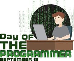 design de banner do dia dos programadores vetor