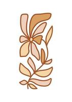 vetor paleta boho engraçado hippie groovy flor dos anos 70. padrão inspirado em forma retangular. ótimo para tecido, scrapbooking de embrulho, pacote, cartão de pôster