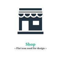 ícone de loja isolado em um fundo branco. símbolo da loja, compras on-line para aplicativos da web e móveis. vetor
