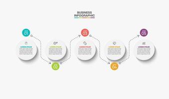 apresentação modelo de infográfico de negócios vetor