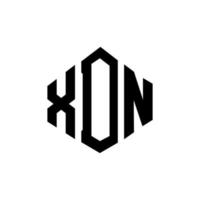 design de logotipo de letra xdn com forma de polígono. polígono xdn e design de logotipo em forma de cubo. modelo de logotipo de vetor xdn hexágono cores brancas e pretas. monograma xdn, logotipo de negócios e imóveis.