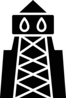 estilo de ícone da torre de petróleo vetor