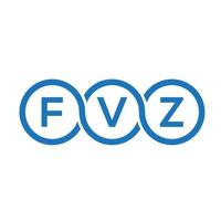 design de logotipo de carta fvz em fundo preto. conceito de logotipo de letra de iniciais criativas fvz. design de letras fvz. vetor