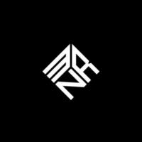 design de logotipo de carta mnr em fundo preto. conceito de logotipo de letra de iniciais criativas mnr. design de letra mnr. vetor