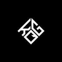 design de logotipo de letra kqg em fundo preto. kqg conceito de logotipo de letra de iniciais criativas. desenho de letra kqg. vetor