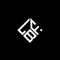 design de logotipo de carta lbf em fundo preto. lbf conceito de logotipo de letra de iniciais criativas. design de letra lbf. vetor