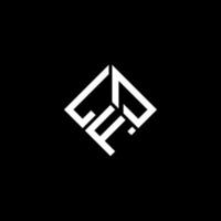 Design de logotipo de carta lfd em fundo preto. Conceito de logotipo de letra de iniciais criativas lfd. design de letra lfd. vetor