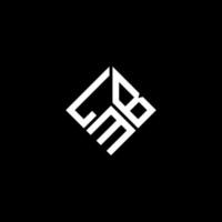 lmb carta logotipo design em fundo preto. lmb conceito de logotipo de letra de iniciais criativas. design de letra lmb. vetor