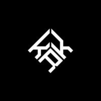 krk carta logotipo design em fundo preto. conceito de logotipo de letra de iniciais criativas krk. design de letra krk. vetor
