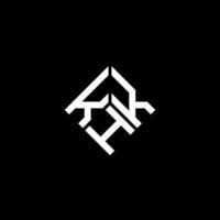 design de logotipo de letra khk em fundo preto. khk conceito de logotipo de letra de iniciais criativas. khk design de letras. vetor