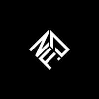 design de logotipo de carta nfd em fundo preto. conceito de logotipo de letra de iniciais criativas nfd. design de letra nfd. vetor