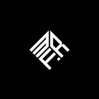 design de logotipo de carta mfr em fundo preto. conceito de logotipo de letra de iniciais criativas mfr. design de letra mfr. vetor