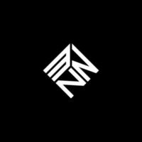 design de logotipo de carta mnn em fundo preto. conceito de logotipo de carta de iniciais criativas mnn. design de letra mnn. vetor